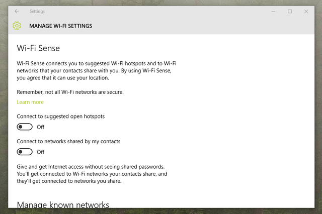 wifi settings