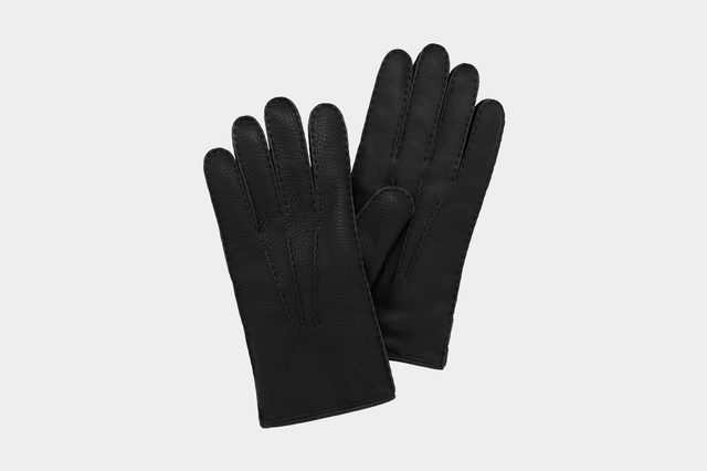 Mulberry Day Glove Black Deerskin