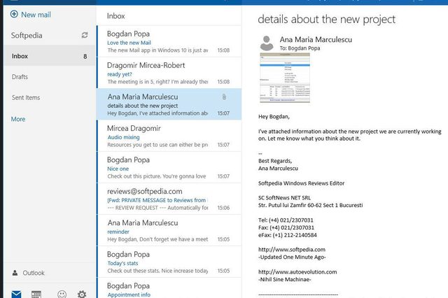 Microsoft 10 Mail