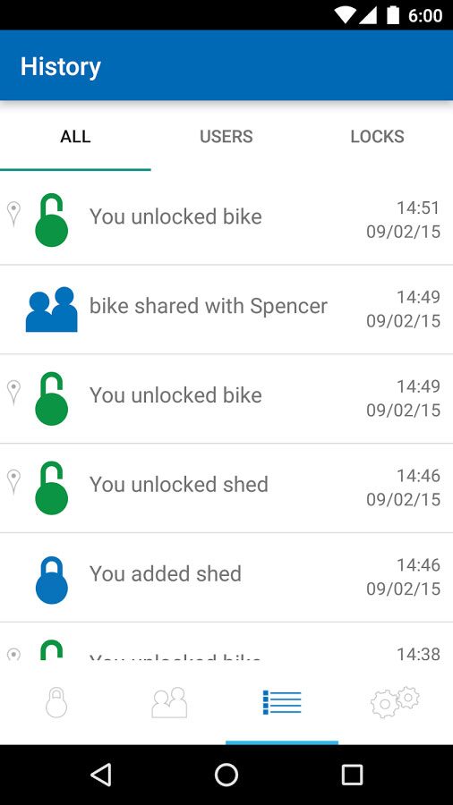 noke bluetooth padlock hands on app 1