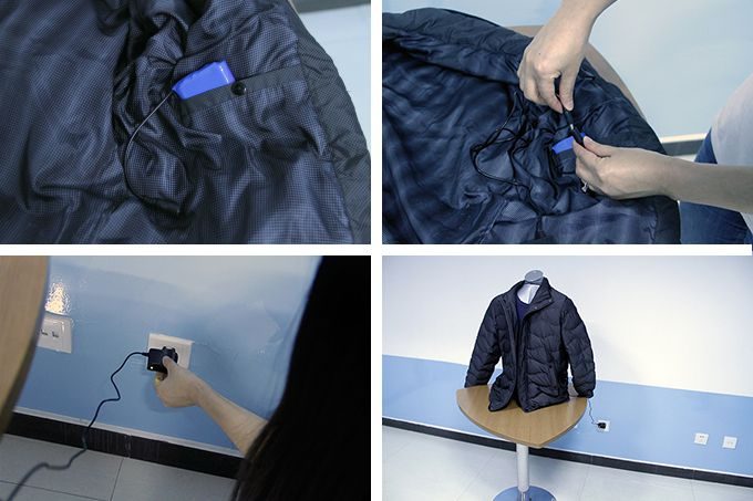 self drying jacket charging