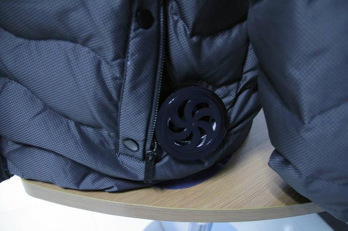 self-drying jacket fan closeup product