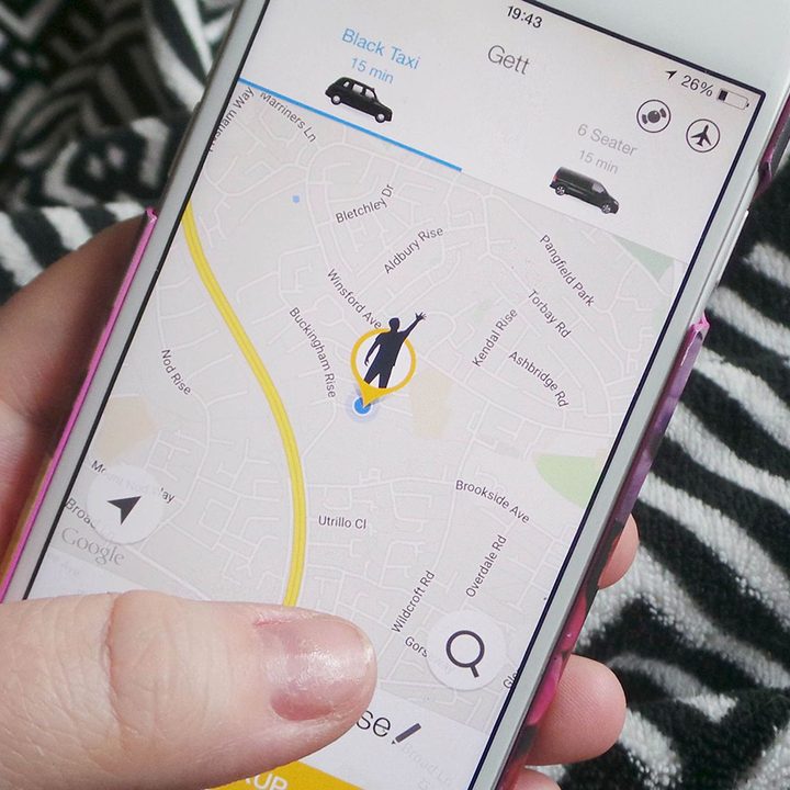 Getting a ride from Gett app.