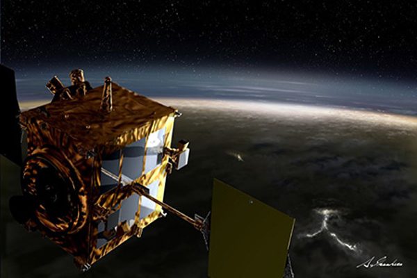 Artist rendition of the Akatsuki orbiting Venus