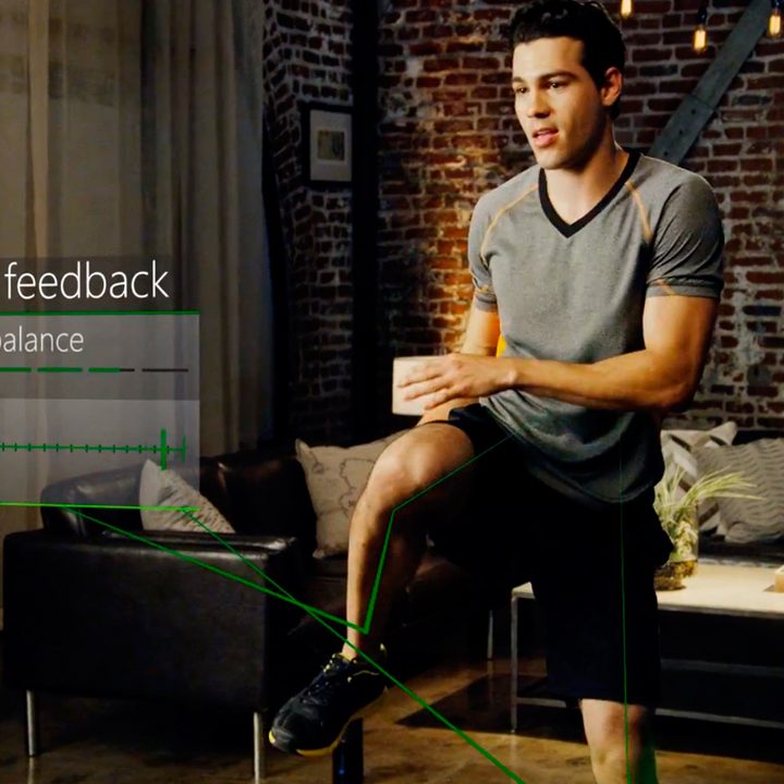 Xbox with Kinect and fitness games