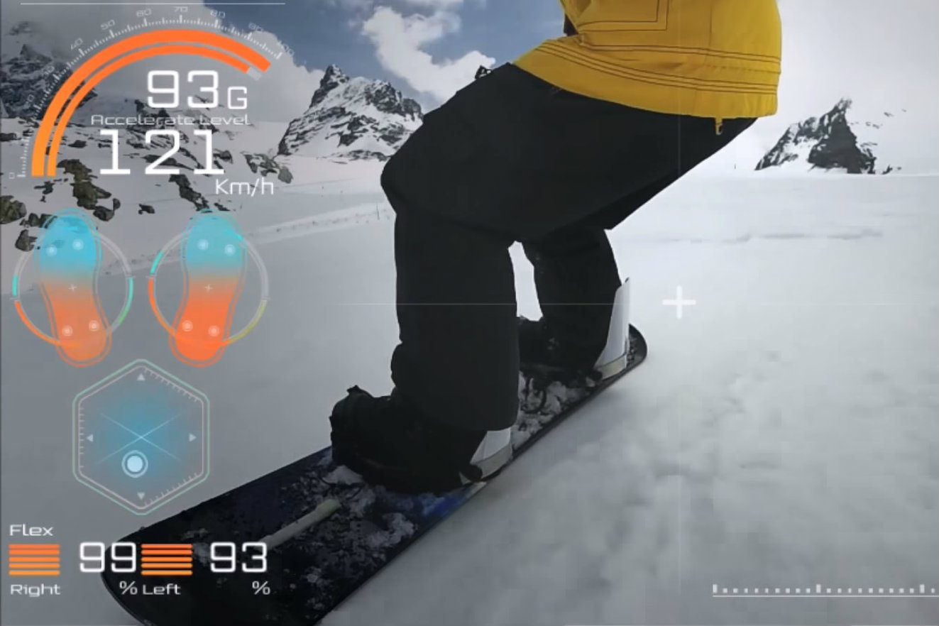 cerevos smart snowboard bindings light trails xon snow 1 app riding screen grab