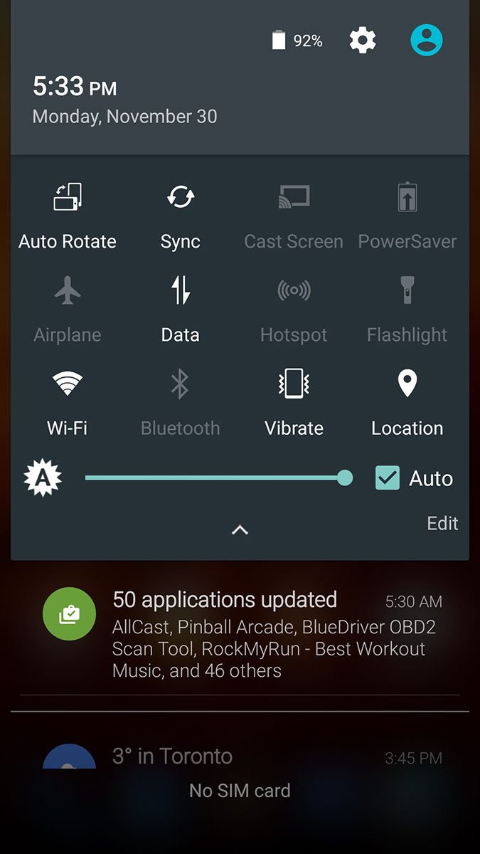 ZTE Axon Screenshot