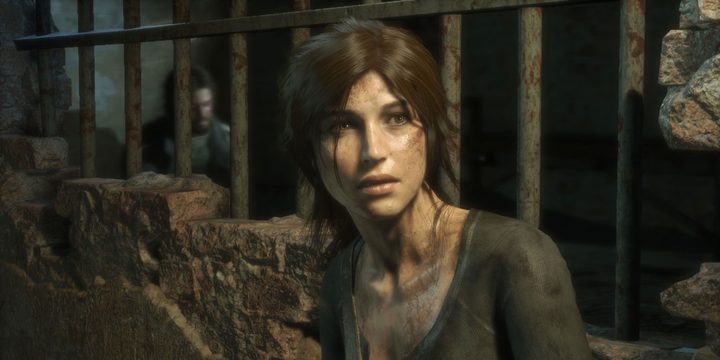 Lara Croft looks in Rise of the Tomb Raider