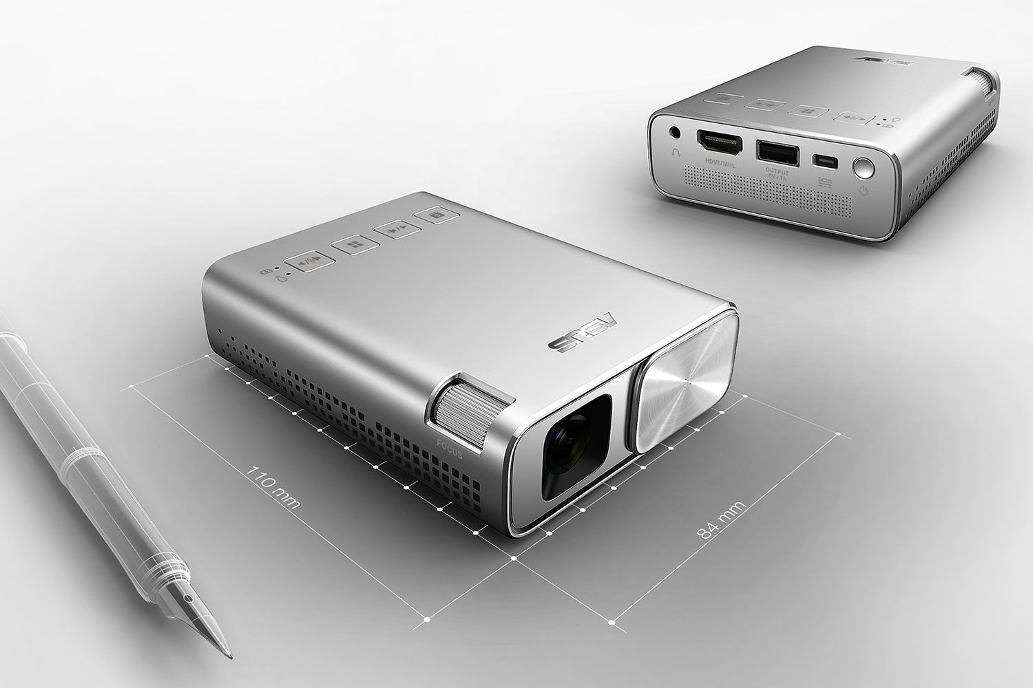 asus brings a usb c monitor 34 inch curved display and projector to ces zenbeam portable e1