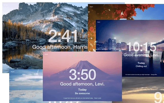 A collage of Momentum screenshots.