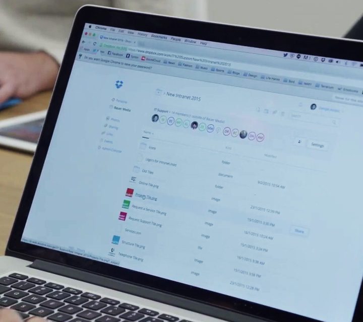dropbox on a pc computer.
