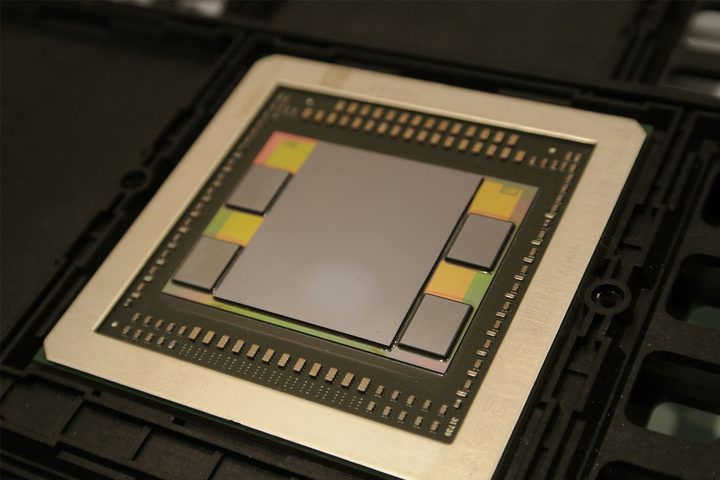 A stack of HBM memory.