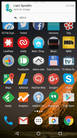 google hangouts 7 update reply 2