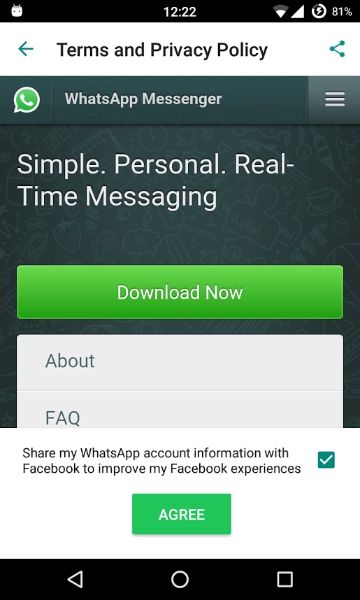 whatsapp facebook beta 1