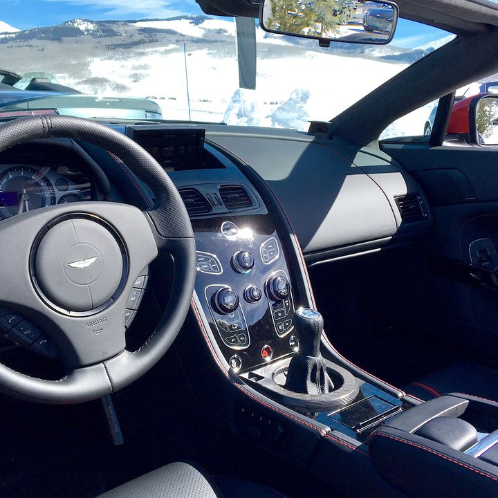 2016 aston martin on ice first drive drivers interior