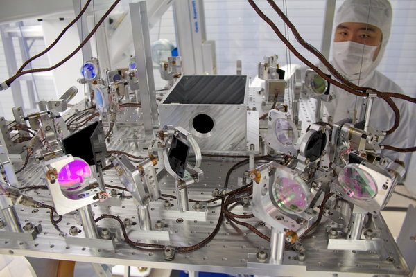 Part of the upgraded LIGO system