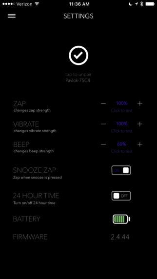 pavlok shocking alarm clock app ios 002