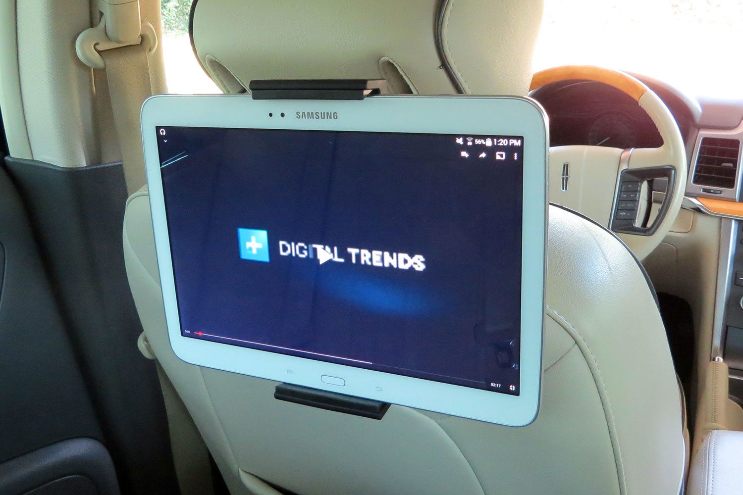 hands on satechi car mounts and accessories universal headrest tablet mount back