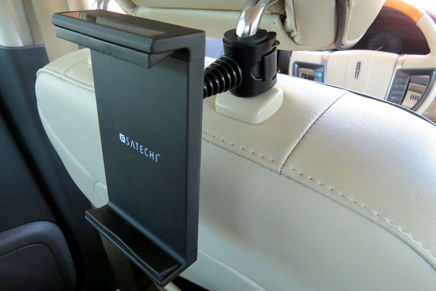 hands on satechi car mounts and accessories universal headrest tablet mount bracket