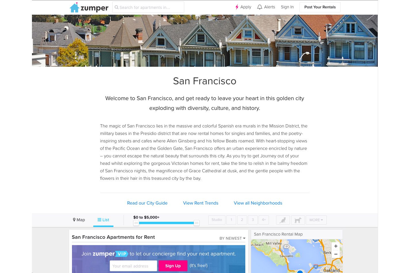 rental site zumper acquires padmapper web list city