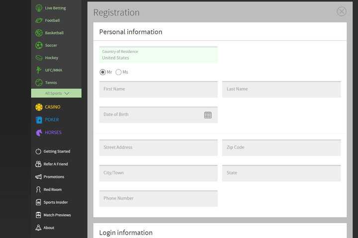 bovada create account screen final