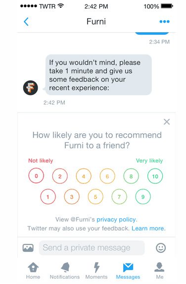 customer feedback - twitter