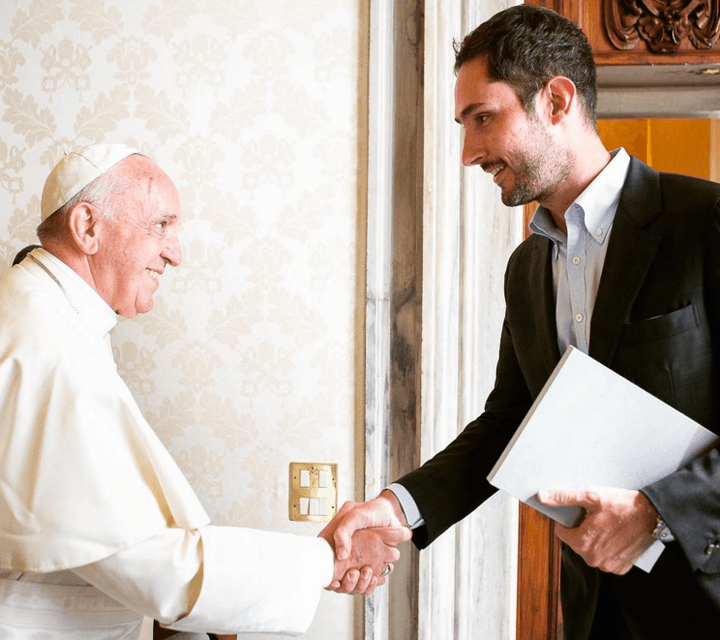 instagram ceo meets pope
