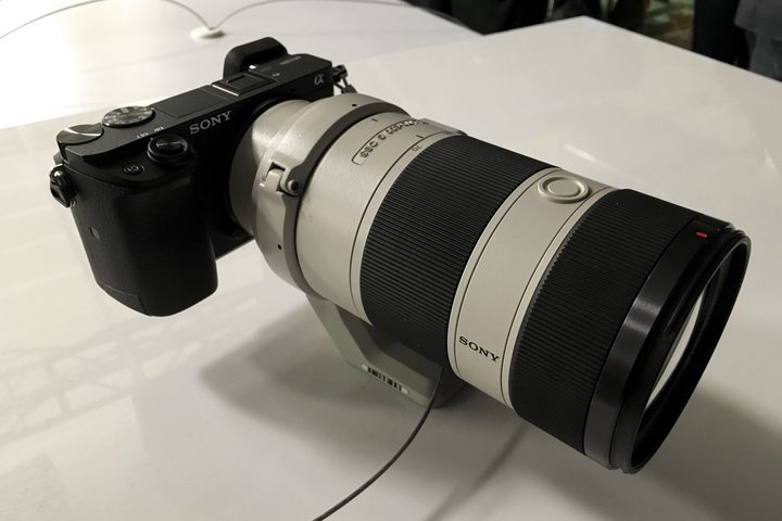 The Sony A6300 with a G Master 70-200 f/2.8 lens.