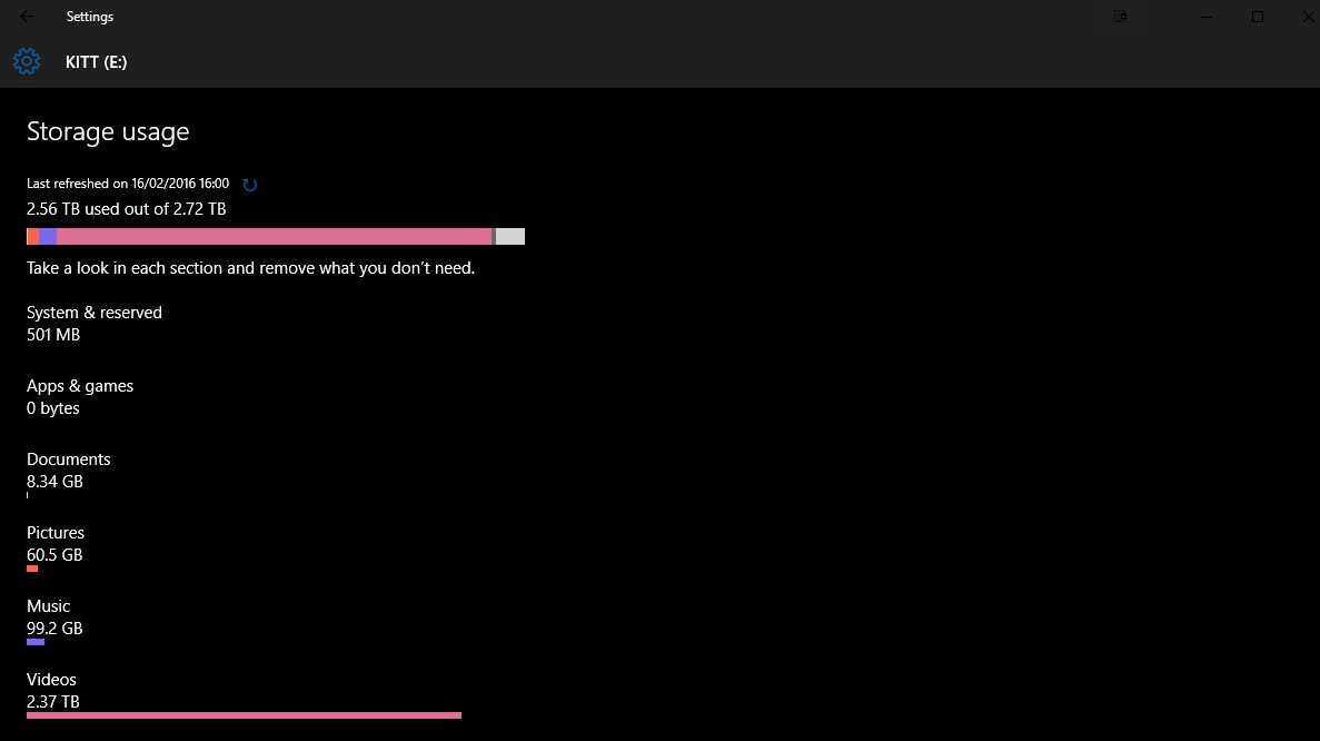 windows 10 storage analysis