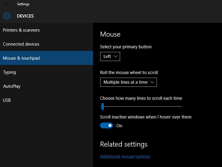 windows 10 enable scroll