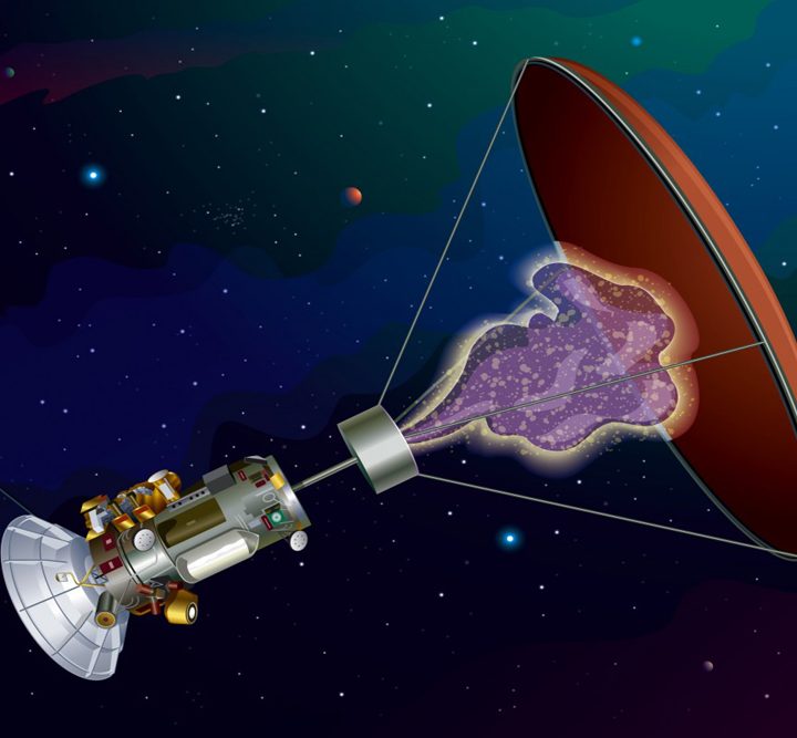 Artist rendition of Jackson and Howe's antimatter probe