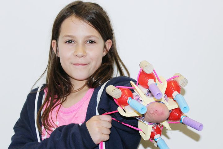 Jordan Reeves with her 3D-printed sparkle cannon, Project Unicorn