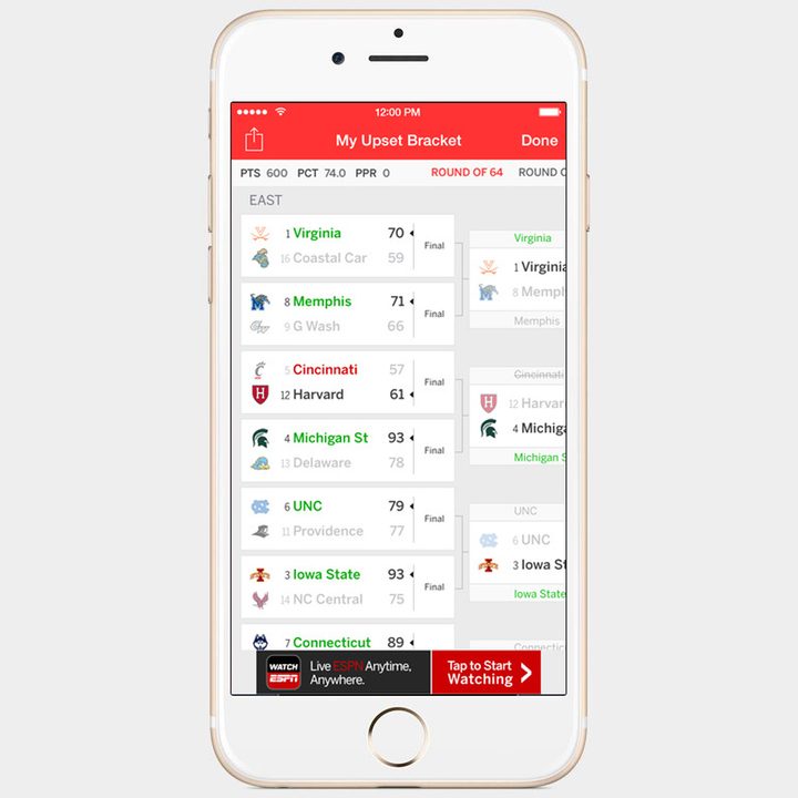 ESPN Tournament Challenge App Thumb