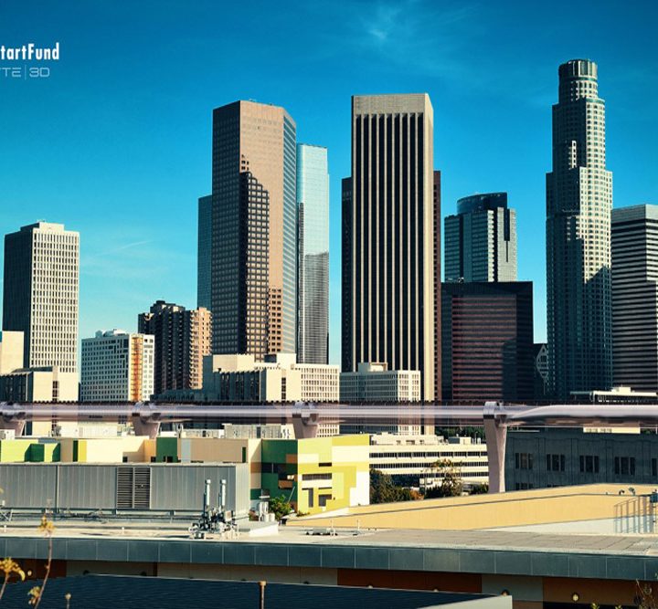 Artist rendition of the Hyperloop system