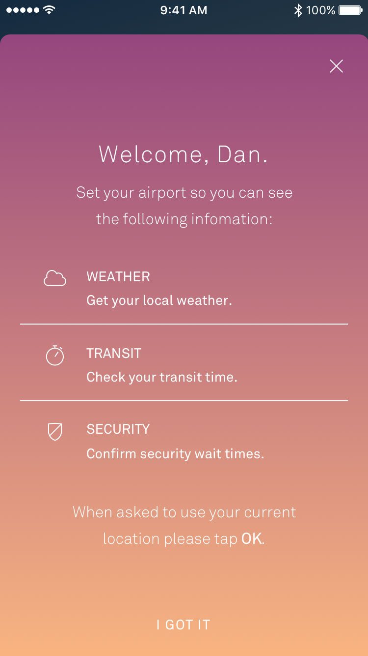 raden smart luggage app screenshot 2