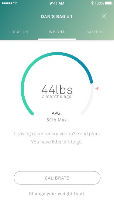 raden smart luggage app screenshot 5