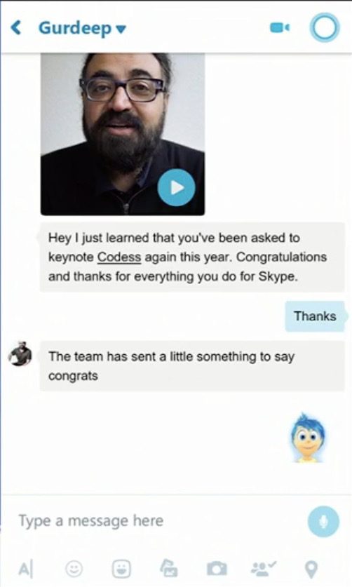 skype build 2016 cortana underline