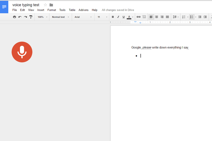create bulleted list 1