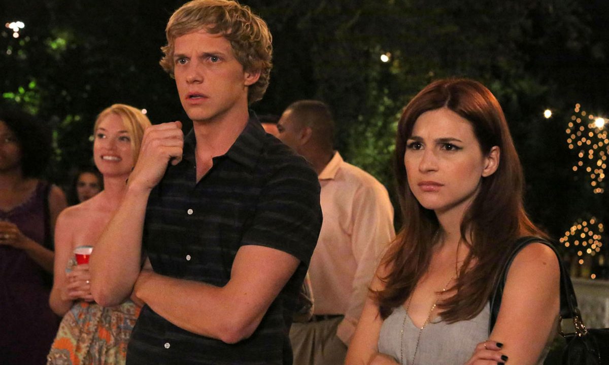 Aya Cash and Chris Geere in You're the Worst.