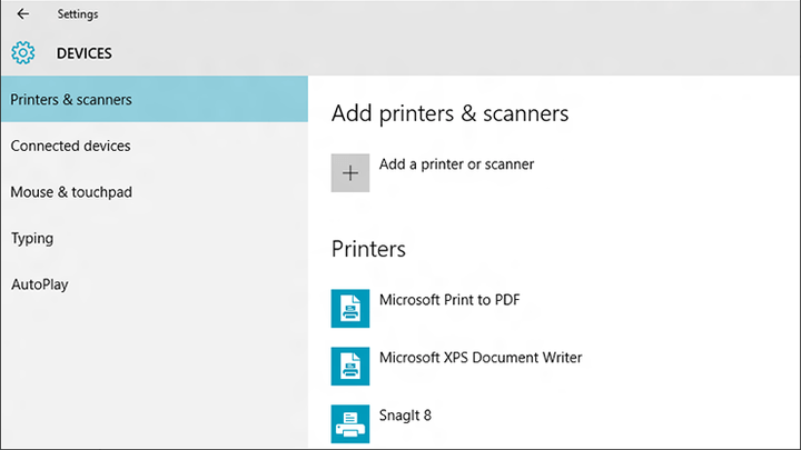 Add Printers & Scanners