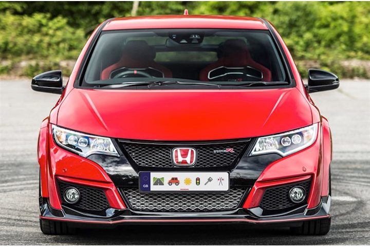 Honda Emoji Licence Plate