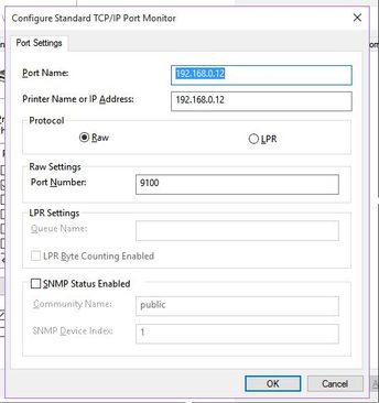 Printer Port Configuration