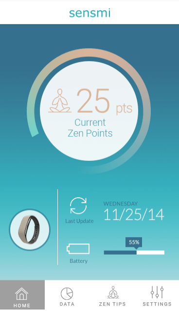 sensmi stress wristband indiegogo news home app