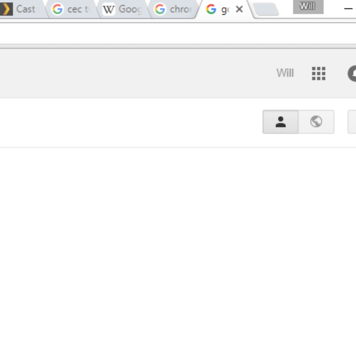 Google Cast website screen.