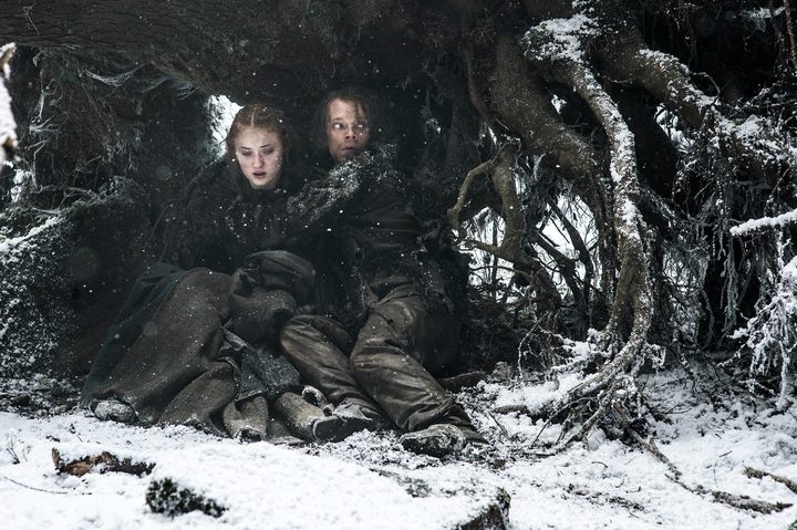 sansa and theon on the run