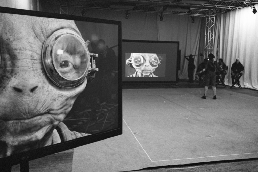 A photo from the Star Wars: Episode VIII set posted by director Rian Johnson on April 4