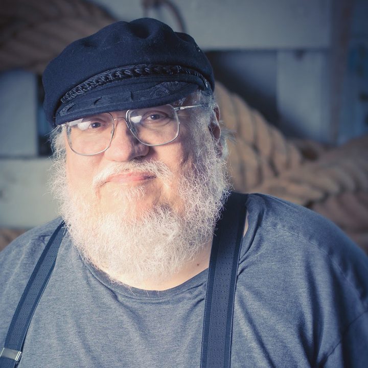 George R.R. Martin standing by some rope.