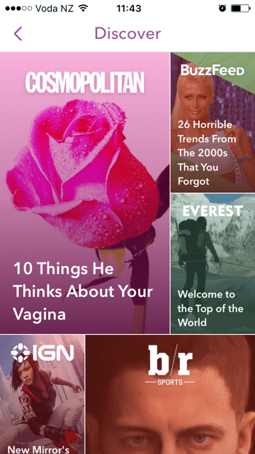 snapchat discover redesign