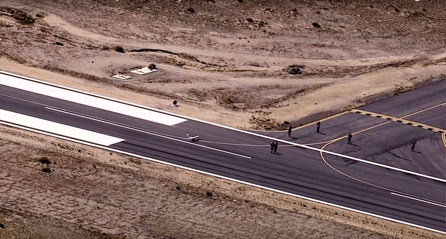 Savant cloud seeding drone takeoff at Nevada UAV test site