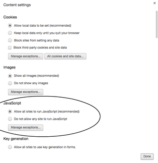 Chrome Javascript